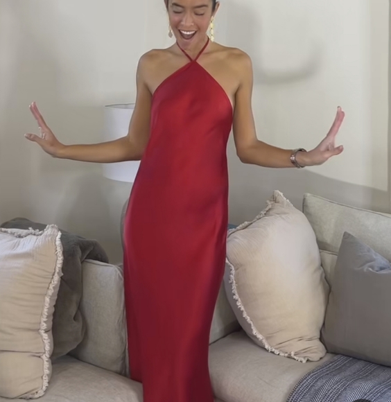 Zara Satin eff3ct halter slip dress - Picture 7 of 14